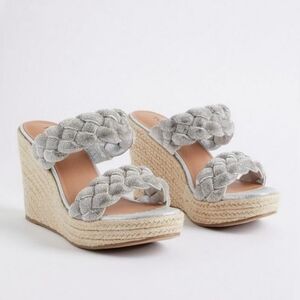 TORRID BRAIDED ESPARDRILLE PLATFORM WEDGES SIZE 10 WW